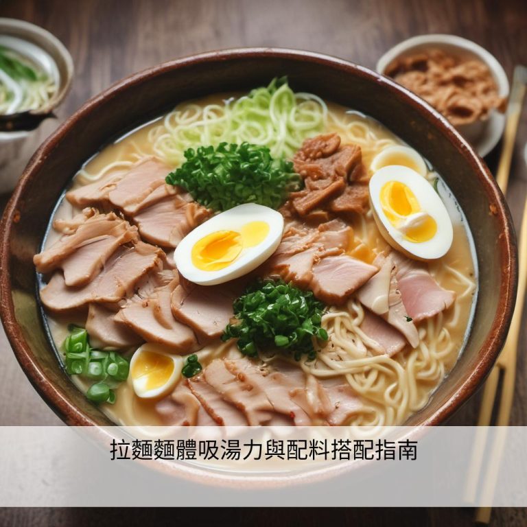 拉麵麵體吸湯力與配料搭配指南